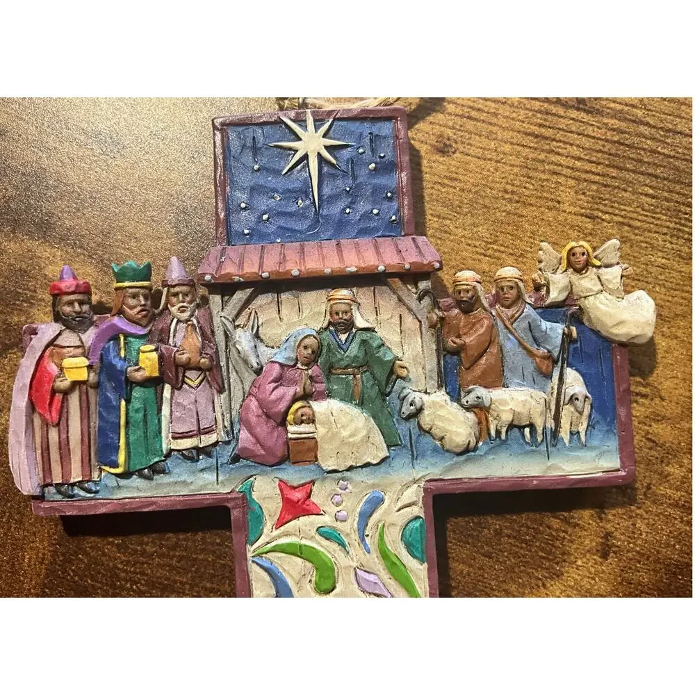 Jim Shore 2007 Heartwood Creek Cross Nativity Scene Cross 4008105